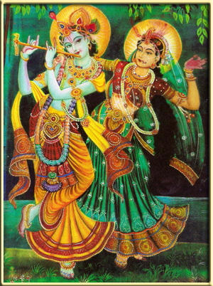 Dancing of Sri Radha Krishna