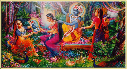 Radha Rani and Krishna in Sewa Kunja